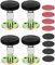 QWORK® 4 Stück Verstellbares Anti-Shake Bettstopper Set, Abstandhalter Wand, Kopfteilstabilisator mit stoßdämpfenden Kissen für Betten, Kleiderschränke, Schreibtische, Sofas (47–64 mm)