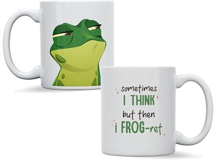 forefrontdesigns Personalised Frog Mug, Printed Photo Text customised, Birthday, Gift, 11oz, Any Wording, Coffee, Tea