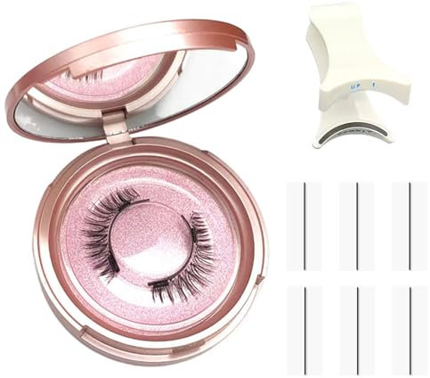 Landrain Magnetische Wimpern Ohne Eyeliner, Reusable Magnetic Eyelashes No Glue or Liner
