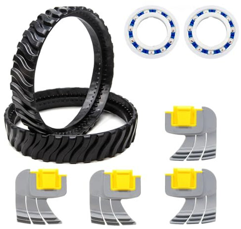 BigKing Zyklonische Scheuerbürste, Saugroboter, Poolreiniger mit 2 Reifenspuren, 2 Antriebswellen, Poolreiniger für Zodiac MX8 MX6, 4 Stück