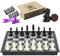 Snocyo Chess Set, Folding Chess Board, Magnetic Chess Pieces, Travel Chess Games Toys for Kids Adults, Portable Chess Board Set, Educational Board Games Gifts 2pcs (Black/White)