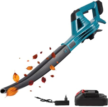 Batteria per soffiatore di foglie Makita da 18 V, batteria da 350 km/h, soffiatore a 6 velocità, aspirapolvere a batteria con batteria e caricatore, ventilatore a batteria per la cura del prato,