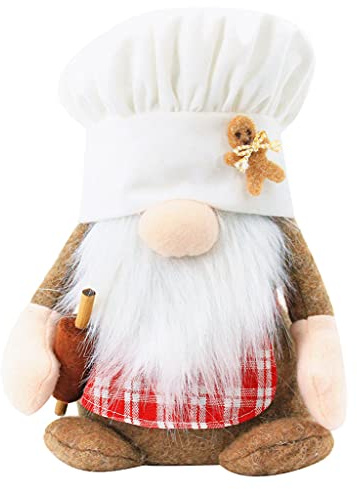 YIGZYCN Chef Zwerge Koch Ornamente für drinnen und draußen, Stoffornamente, Puppen, 2 Stile zur Auswahl
