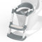 COOSEYA Toilettensitz Kinder, Toilettensitze für Jungen Mädchen, Kinder Toilettensitz mit Treppe,WC Sitz Kind Zusammenklappbar Rutschfest Spritzschutz Weiche Polsterung Sicherheitsgriffe (Grau)