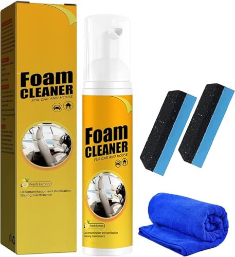 Foam Cleaner for Car, Powerful Foam Cleaner All Purpose, Multifunctional Magic Foam Cleaner, Multi-Purpose Foam Cleaner, Powerful Car Bubble Cleaner Spray, Suitable for Car House and Kitchen (1)