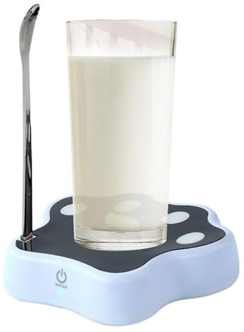 Electric Mixing Mug Base | Automatic Mixer Ultra-Quiet Rechargeable Stirring Base | Kitchen Gadgets with Spoon for Outdoor Travel, Milk Cups, Coffee Mugs