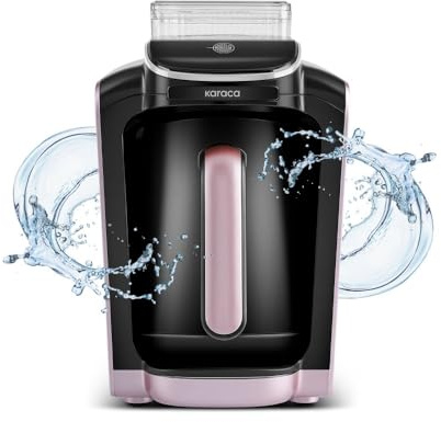 Karaca Hatır Aqua - Automatische Türkische Kaffeemaschine Mit Wassertank, Akustisches Warnsystem, 5 Tassen Türkischer Kaffee Kapazität, 735 Watt - Rose Gold