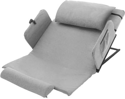 Susoso 120x73cm Elektrisch Pflegebett, Verstellbares Bett mit Praktische Tasche Motorbett Hubwinkel 2-80° Geräusch＜50dB für Tatamimattenn Grau