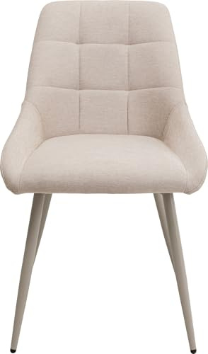 Kare Design Esszimmerstuhl Ruby, Greige, Polsterstuhl, Esszimmer, Schlafzimmer, Büro, 83x51x60 cm