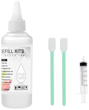 IFNSBUAYW 100 ml Druckerreinigung Flüssigkit kompatibel mit Tintenstrahldruckern Farbstoffpigment -Sublimation Ink Hellrosa Reinigungslösung