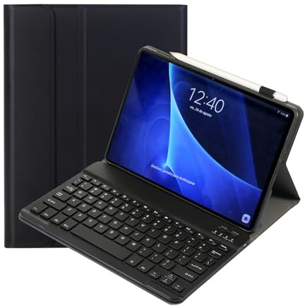 leleyo Custodia per tastiera per Samsung Galaxy Tab A 10,1 (T580/T585) con tastiera magnetica rimovibile QWERTY per Galaxy Tab A, nero