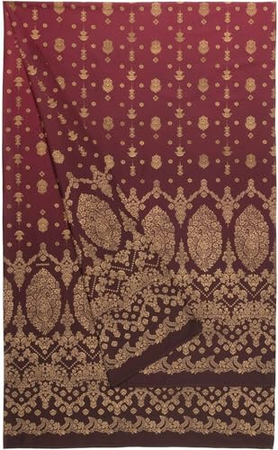 Bassetti Gold Decor Foulard aus 100% Baumwolle in der Farbe Bordeaux R1, Maße: 180x270 cm - 9333337