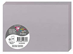 Clairefontaine 22332C Packung mit 25 Doppelkarten Pollen, 210g, in Format C6, 110 x 155mm, koalagrau