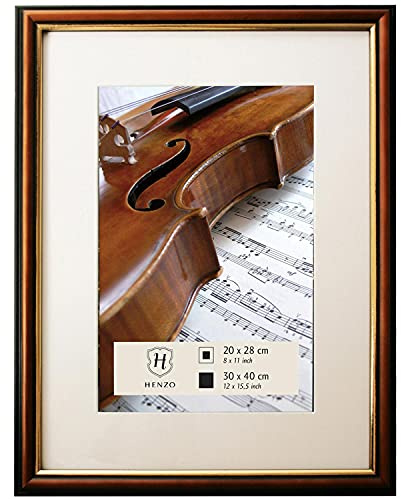 Henzo Verona 30x40 Frame dunkelbraun Bilderrahmen, Holz, 30x40 cm