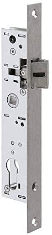 METALUX Série 9 - Serrure à encastrer Bec de cane seul Réversible Coffre hauteur 180mm Porte extérieur Grille Portail Porte métallique (Coffre profondeur 46 mm)