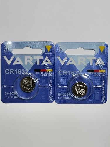 VARTA Confezione da 2 blister 1 batteria a bottone al litio Electronics CR1632 3 Volt