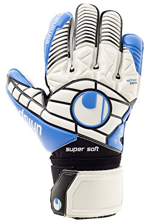 uhlsport Handschuhe Eliminator Supersoft, weiß/schwarz/Energy blau, 9.5, 100016801