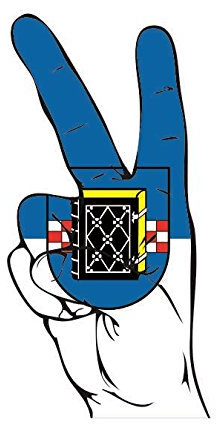 U24 Aufkleber Peace Finger Bochum Autoaufkleber Sticker