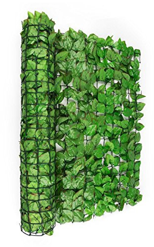 blumfeldt Fency Bright Leaf Recinto Giardino Terrazze Balconi Antivento Privacy (300 x 150 cm, Fitto Fogliame, Montaggio rapido) Verde Chiaro
