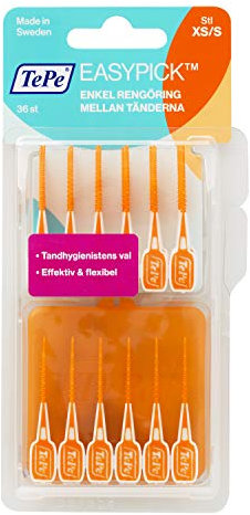 TePe EasyPick Toothpick XS/S/Simple and Effective Interdental Cleaning, for a Healthy Mouth and Clean Teeth / 1 x 36 Toothpicks (XS/S)