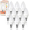LED ATOMANT Packung mit 10 LED-Lampe E14 Kerze C37 6W, Farbe Warmweiß, 610 Lumen, dünner Sockel, entspricht 60W