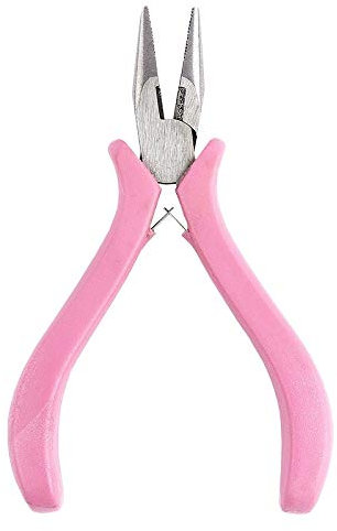 Mini pinza piatta a punta appuntita, lunghezza 12,5 cm, punta: 2 cm, cromata