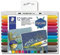 STAEDTLER 3190 TB12 Doppelfasermaler Textil (schmale und breite Spitze, zum Dekorieren von Stoffen, Klarfaltetui mit 12 leuchtenden Farben) Mehrfarbig