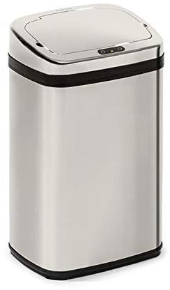 KLARSTEIN Cleansmann 30 - Poubelles, capacité 30 litres, sans contact : ouverture et fermeture automatique, porte-sac poubelle, matériaux : couvercle en plastique ABS, chromé
