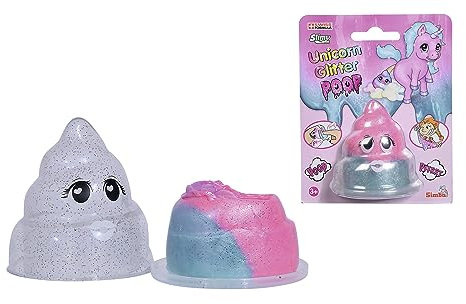 Simba 105956019 - Puuupsi Poop Einhorn Becher, 80g, pink und türkis mit Glitter, ab 3 Jahre
