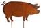 Bornhöft Gartenstecker Schwein Ferkel Beetstecker Topfstecker Metall Rost Gartendeko Edelrost rostige Dekoration 50cm