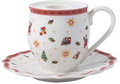 Villeroy & Boch - Toy’s Delight Decoration Portacandele Tazza con Manico, portacandelina a Forma di Tazza, Porcellana, colorato, 10 x 6 cm