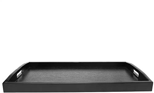 Wooden tray,Extra Large Serving Trays with Handles for Breakfast in Bed, Lunch, Dinner, Appetizers, Patio, Ottoman, Coffee Table, BBQ, Party 19.7 x 11.8 x 1.8 Inch