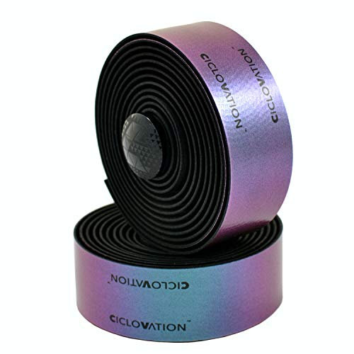 CICLOVATION Premium Leather Touch - Nastro per manubrio camaleonte, viola camaleonte, SY4100
