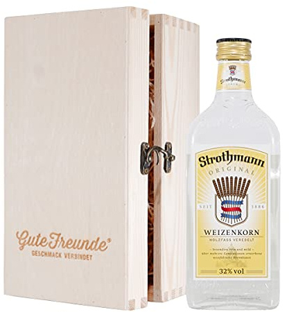 Strothmann Weizenkorn (0,35L) mit Geschenk-Holzkiste