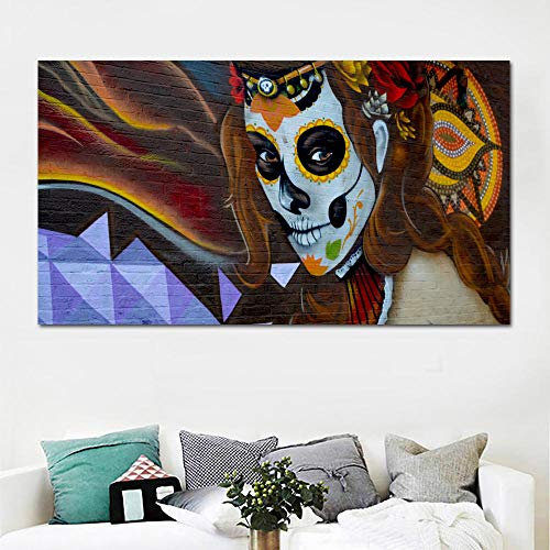 Giyuco Banksy Art Woman Diamond Painting Set 5D Diamant Painting Bilder Groß DIY Diamant Malerei Vollbohrer Kit Cross Stickerei Malerei Kits für Home Wall Décor Round Drill 80x40cm