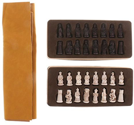 Sharplace Holz Chinesisches Schachspiel mit 32 Schachfiguren Xiangqi Set