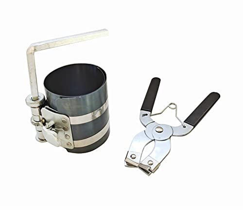 Tiardey Kit d'installation de piston de moteur de voiture avec compresseur et pince à piston réglable