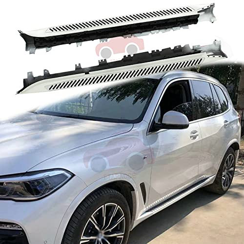 FTAPACCE Lot de 2 marchepieds latéraux en aluminium pour BMW X5 G05 2019-2022 Blanc