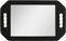 Hairdressing Foam Mirror with Double Handle - Black Handheld Lightweight Mirror for Barbers and Hair Salons - Back of Head Haircuts View