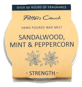 Potters Crouch Wellness wax Melt Strength - Sandalwood, Mint & Peppercorn