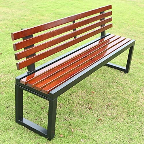 FQMYLTYN Outdoor Terrassenbank Holz Gartenbank 2-3 Personen Anti-Korrosions-Sitzbank mit Rückenlehne und Armlehnen für Veranda, Rasen, Balkon, Hinterhof (Size : 180cm/71inch)