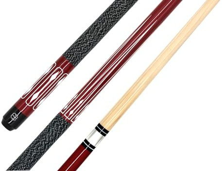 BILMAG Billard Zubehör Billardqueue Pool Cue Kö Queue First 2-teilig 147 cm 520 gr (Rot)