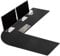 Cacoy L Shaped Computer Desk Pad, PU Leather Desk Protector Mat, Waterproof Corner Desk Mouse Pad for Home and Office, 150cm (L) x160cm (L) x 50cm (W), Black