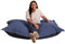 bananair Sitzsack Outdoor XXL Wasserfest - Bequem, Vielseitig, UV-beständig, Maschinenwaschbar Bezug - Sitzsack Kinder & Erwachsene für Garten, Ideal auch in Innenräumen - 180 x 140 cm - Blau
