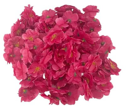 100 teste di fiori di ciliegio artificiali in seta primaverile, fiori di prugna finta, fiori di pesco, riempitivi per vasi, decorazione per matrimoni, pareti della cameretta dei bambini, ghirlande ad