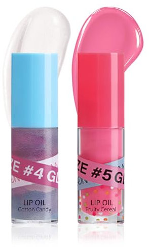 Prreal 2PCS Lip Plumper Set, Big Brush Head Lip Gloss Plumper, Natural Lip Plumper Gloss, Plumping Lip Gloss for Fuller & Reduce Fine Lines, Hydrating Lip Plumping Gloss for Cracked & Dry Lip(Set A)