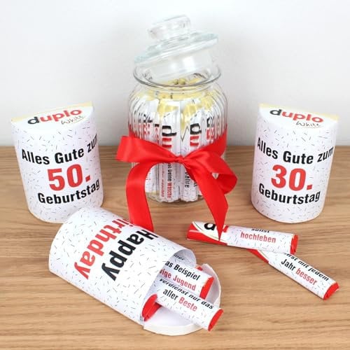 AUFKLEBER SET - Duplo 30. Geburtstag Geschenk 30 Jahre Frau Mann Dame Herr Geschenkidee Geburtstagsgeschenk