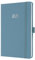 SIGEL J5401 Wochenkalender 2025 A5, Jolie, blau, Hardcover mit Textileinband, Gummiband, Stiftschlaufe, Einstecktasche, 174 Seiten, vegan, Buchkalender, Terminplaner