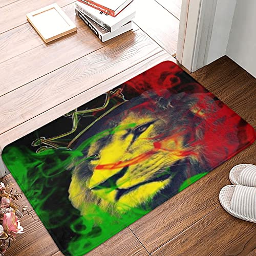 351 Hall Teppiche 40X60Cm Rasta-Löwenkönig Mit Krone Türmatte Weiche Mats Novelty Türvorleger Für Deko, Innenbereich, Außenbereich