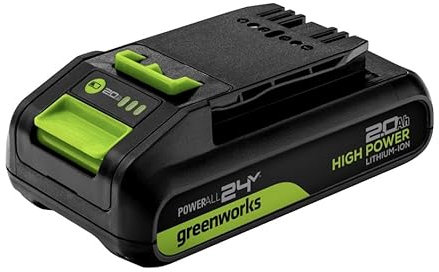 Greenworks 24 V 2Ah Battery High Power Rechargeable Lithium-Ion Battery Compatible With All Devices of the 24 V Greenworks Tools Series-G24B2HP750